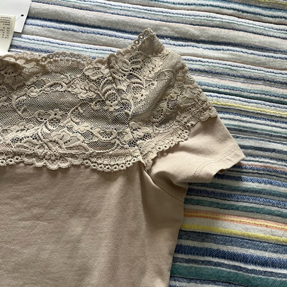 H&M Tan and Cream Fitted Embellished Blouse - Picture 10 of 14